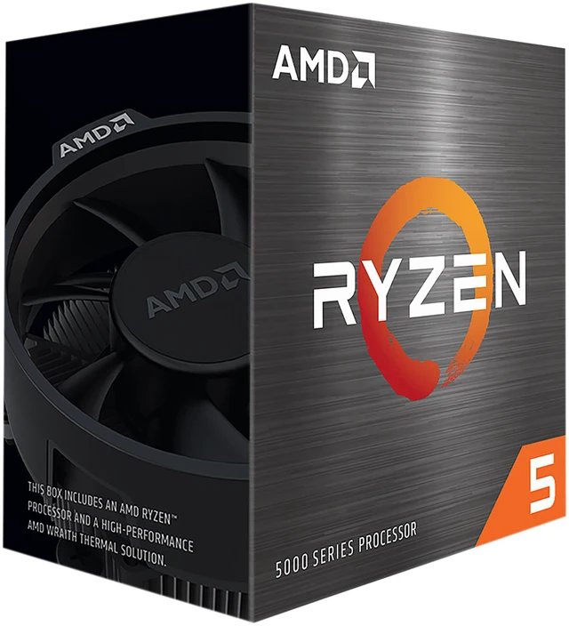 Foto de catálogo do AMD Ryzen 5 5500 com a embalagem do produto