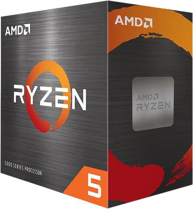 Foto de catálogo do AMD Ryzen 5 5600X com a embalagem do produto