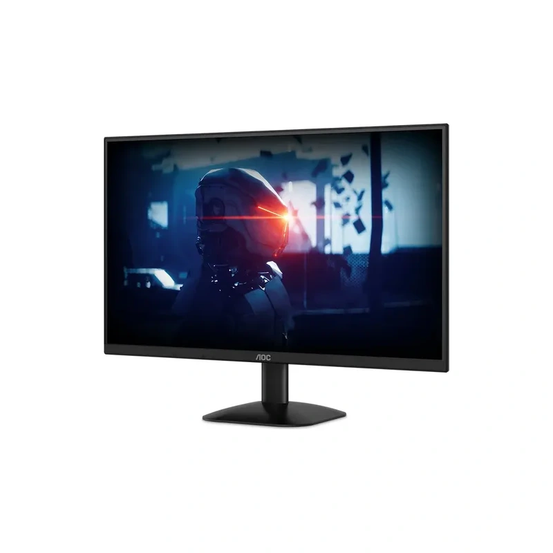 AOC 22B35HM23 preto com base, em foto real do anúncio indicado