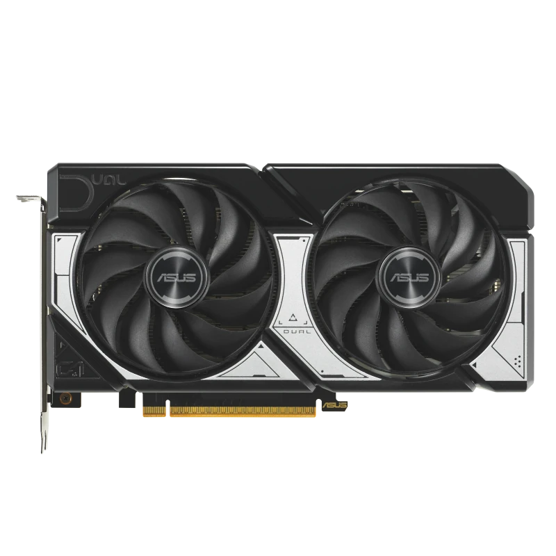 GeForce RTX 5060 de 8 GB na versão ASUS Dual, em foto oficial de referência; a versão do anúncio pode variar