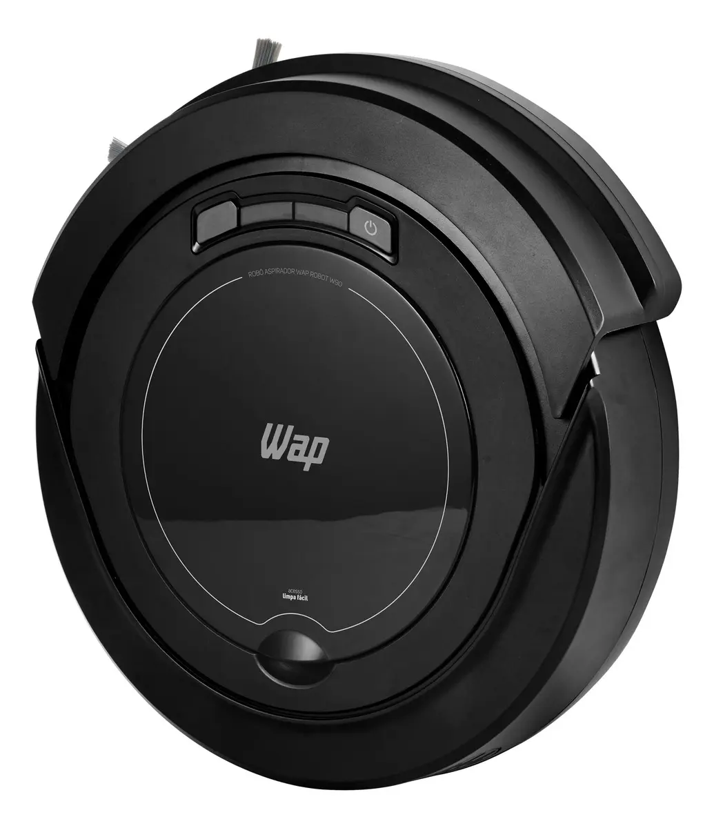 WAP Robot W90 preto em foto do anúncio, com escova lateral visível